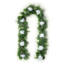 6ft. White Rose Foliage Garland By Ashland®