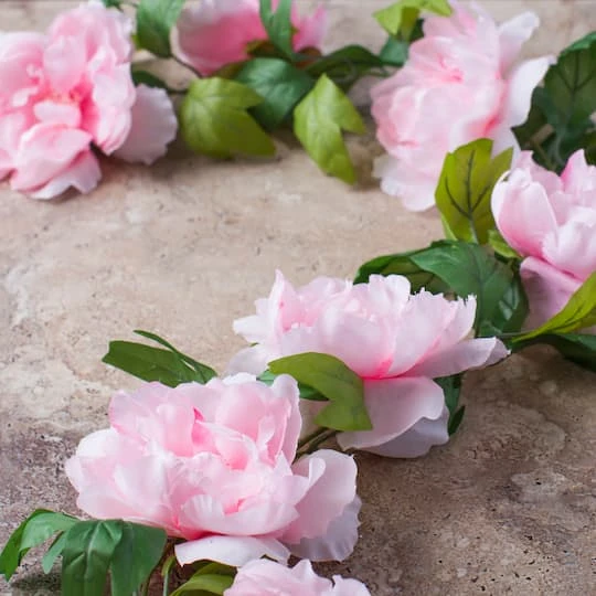 6ft. Pink Peony Garland By Ashland® 5 6ft. Pink Peony Garland By Ashland® - Image 3