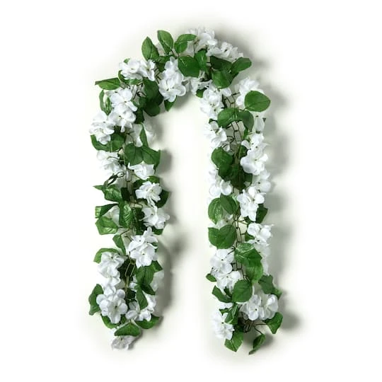 6ft. White Hydrangea Chain Garland By Ashland® 7 6ft. White Hydrangea Chain Garland By Ashland® - Image 5