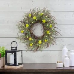 Northlight 20" Burrs Catkins Leaves & Twig Wreath -Michaels Shop D236952S 2