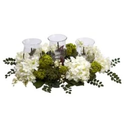 9.5" Snowball Hydrangea Triple Candelabrum 10 9.5" Snowball Hydrangea Triple Candelabrum -Michaels Shop D251194S 12