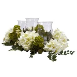 9.5" Snowball Hydrangea Triple Candelabrum 11 9.5" Snowball Hydrangea Triple Candelabrum -Michaels Shop D251194S 13