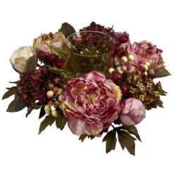 6.5" Peony & Hydrangea Candelabrum -Michaels Shop D251196S 12