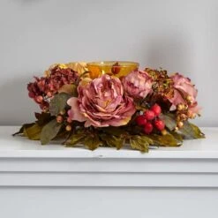 6.5" Peony & Hydrangea Candelabrum -Michaels Shop D251196S 13