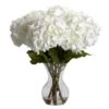 23" White Large Hydrangea Silk Flower Arrangement In Vase 1 23" White Large Hydrangea Silk Flower Arrangement In Vase -Michaels Shop D251398S 11