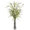 3.5ft. Green Night Willow Arrangement In Glass Vase 1 3.5ft. Green Night Willow Arrangement In Glass Vase -Michaels Shop D251406S 11