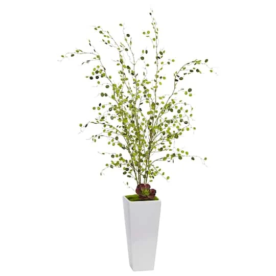 4ft. Night Willow In White Planter 4 4ft. Night Willow In White Planter - Image 2