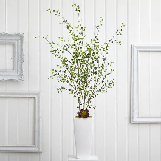 4ft. Night Willow In White Planter 7 4ft. Night Willow In White Planter - Image 5