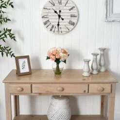 12" Pink & White Rose & Hydrangea Bouquet Arrangement In Glass Vase -Michaels Shop D251453S 13