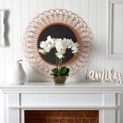 22" White Triple Orchid In Glass Vase -Michaels Shop D251464S 14