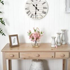 14" Cherry Blossom Arrangement In Glass Vase -Michaels Shop D251470S 15