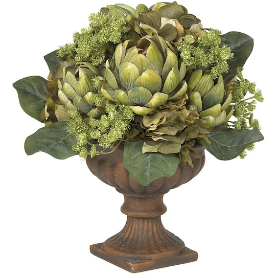 14" Artichoke Centerpiece Arrangement In Planter 3 14" Artichoke Centerpiece Arrangement In Planter