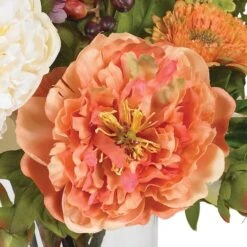 10" Peony Arrangement In Vase -Michaels Shop D251480S 12