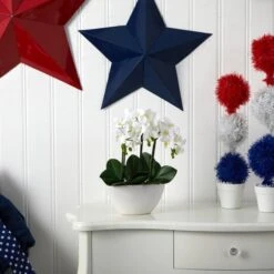 15" Phalaenopsis Arrangement In White Bowl Vase -Michaels Shop D251483S 6