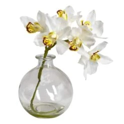 8" Cymbidium Arrangement In Vase, 3ct. -Michaels Shop D251485S 3