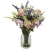 16" Lavender & Hydrangea Arrangement In Vase 1 16" Lavender & Hydrangea Arrangement In Vase -Michaels Shop D251489S 1