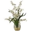 19" White Dancing Lady Orchid Arrangement In Vase -Michaels Shop D251505S 11