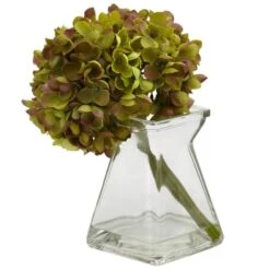 Green, Purple & White Hydrangea With Vase, 3ct. 16 Green, Purple & White Hydrangea With Vase, 3ct. -Michaels Shop D251511S 14