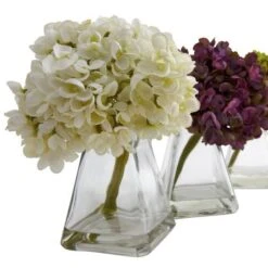 Green, Purple & White Hydrangea With Vase, 3ct. 17 Green, Purple & White Hydrangea With Vase, 3ct. -Michaels Shop D251511S 15