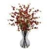 30" Red Cherry Blossoms Arrangement In Vase -Michaels Shop D251515S 11