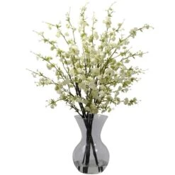30" White Cherry Blossoms Arrangement In Vase -Michaels Shop D251516S 1 1