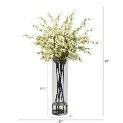 38" White Giant Cherry Blossom Arrangement In Vase -Michaels Shop D251518S 12