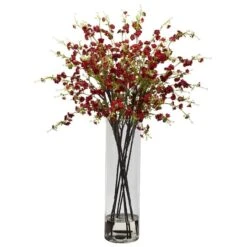38" Red Giant Cherry Blossom Arrangement In Vase 7 38" Red Giant Cherry Blossom Arrangement In Vase -Michaels Shop D251519S 11 1
