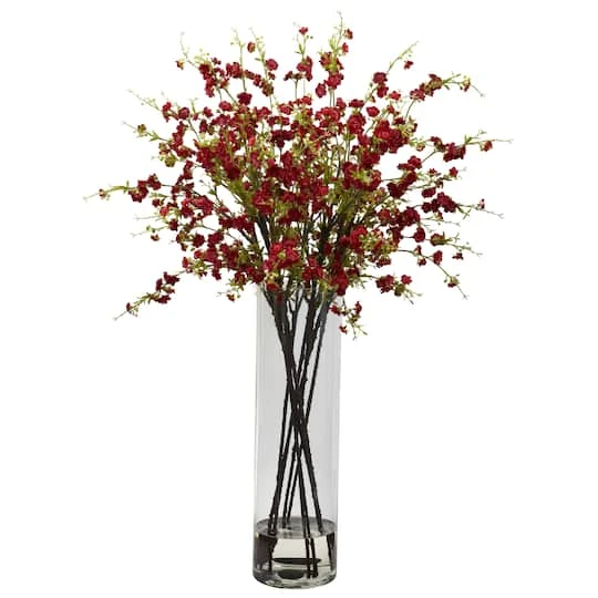 38" Red Giant Cherry Blossom Arrangement In Vase 4 38" Red Giant Cherry Blossom Arrangement In Vase - Image 2