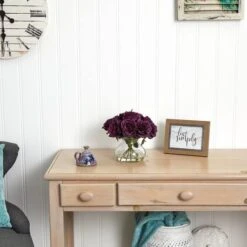 11" Purple Rose Arrangement With Clear Glass Vase 13 11" Purple Rose Arrangement With Clear Glass Vase -Michaels Shop D251533S 15