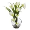 15.5" Calla Lily Arrangement In Clear Glass Vase 2 15.5" Calla Lily Arrangement In Clear Glass Vase -Michaels Shop D251552S 11