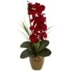 21" Red Orchid Silk Arrangement In Ceramic Vase -Michaels Shop D251553S 11