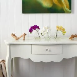 9" Orchid Arrangement In Glass Vase Set -Michaels Shop D251603S 15