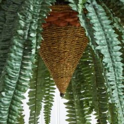 50” Giant Boston Fern In Hanging Cone Basket -Michaels Shop D251654S 15