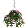 24" Pink Geranium In Hanging Basket -Michaels Shop D251659S 11