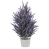 22" Lavender Artificial Plant In White Wicker Planter 1 22" Lavender Artificial Plant In White Wicker Planter -Michaels Shop D251698S 11