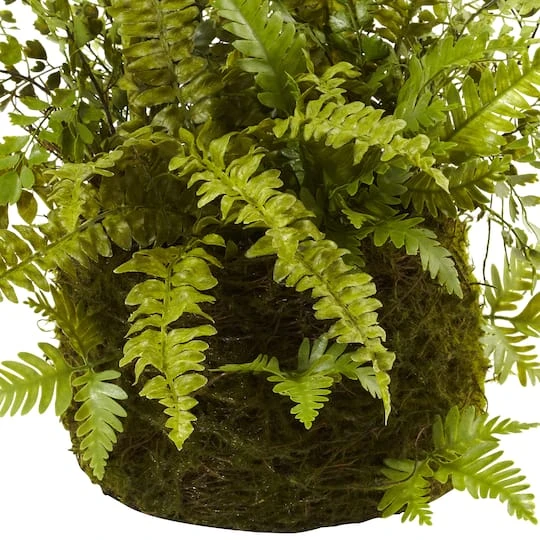 13" Fern And Twig Moss Basket 5 13" Fern And Twig Moss Basket - Image 3