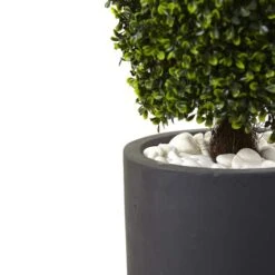 4ft. Boxwood Topiary With Gray Cylindrical Planter -Michaels Shop D251709S 12