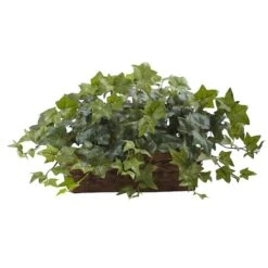 12.5" Puff Ivy In Ledge Basket