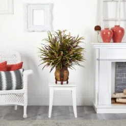 2.5ft. Red & Green Autumn Grass Arrangement In Woven Vase -Michaels Shop D251794S 13