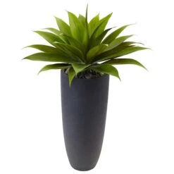 3ft. Agave Plant In Gray Cylinder Planter 7 3ft. Agave Plant In Gray Cylinder Planter -Michaels Shop D251799S 11 1