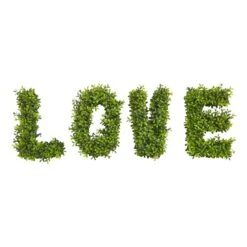 12" LOVE Boxwood Wall Decoration