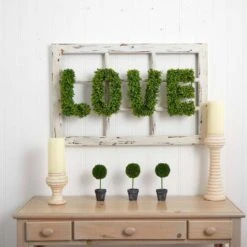 12" LOVE Boxwood Wall Decoration -Michaels Shop D251801S 17