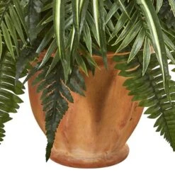 23" Mixed Leaf & Fern Plant In Terra Cotta Planter -Michaels Shop D251803S 13