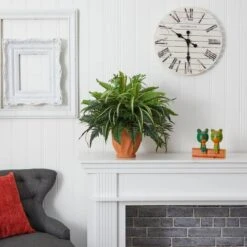 23" Mixed Leaf & Fern Plant In Terra Cotta Planter -Michaels Shop D251803S 15