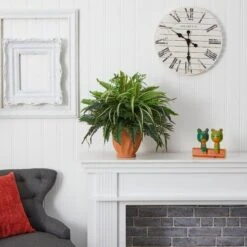 23" Mixed Leaf & Fern Plant In Terra Cotta Planter -Michaels Shop D251803S 16