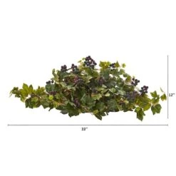 33" Purple & Green Grape Leaf Artificial Ledge Plant -Michaels Shop D251810S 2