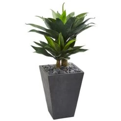 3ft. Double Agave Succulent Plant In Slate Planter -Michaels Shop D251815S 1 1
