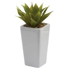9" Mini Agave Arrangement In White Planter, 3ct. -Michaels Shop D251818S 12