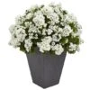 2.5ft. White Geranium In Slate Planter -Michaels Shop D251832S 11