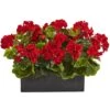 13" Red Geranium In Rectangular Planter 1 13" Red Geranium In Rectangular Planter -Michaels Shop D251843S 11